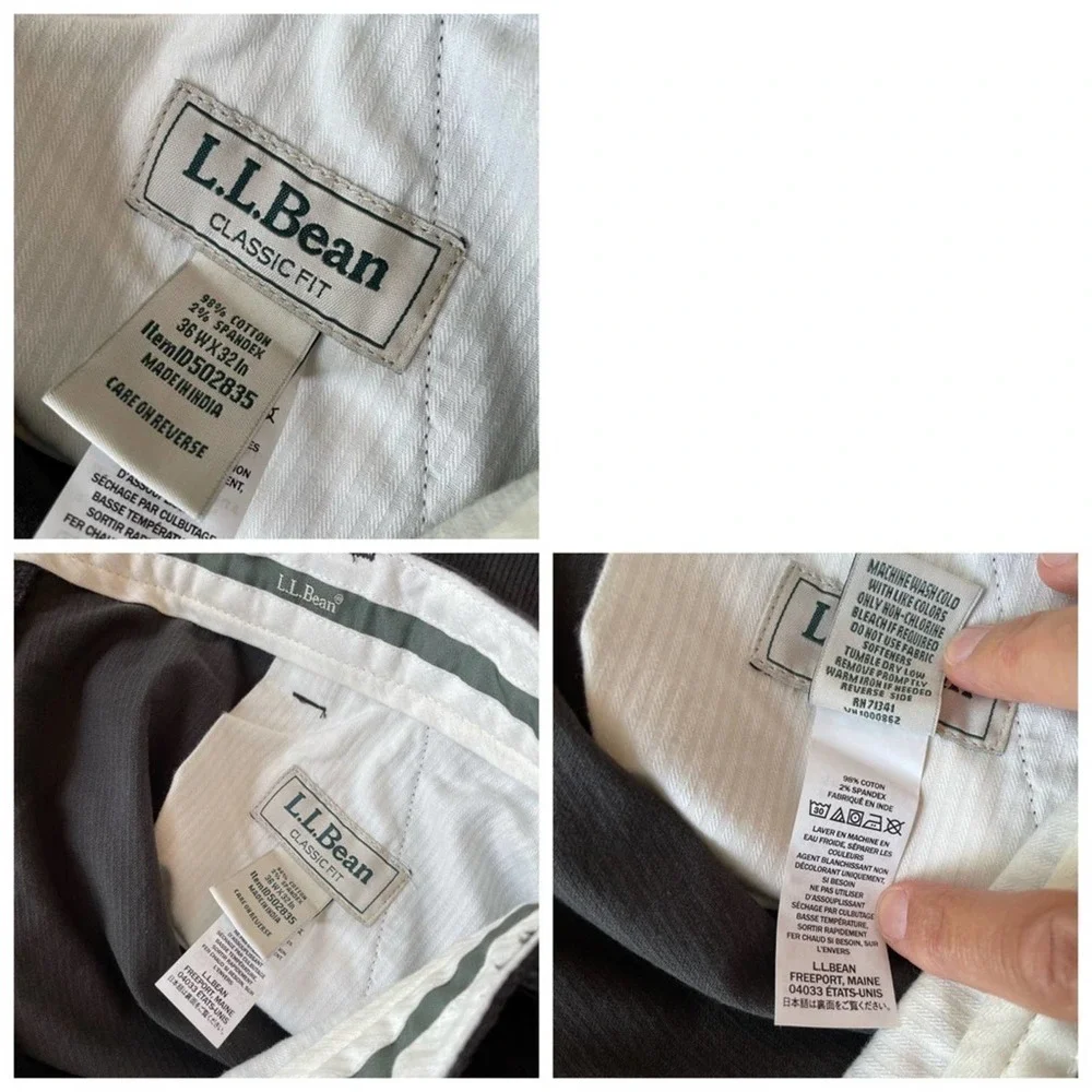 L.L. Bean Country Corduroy Pant Trouser Black Size 36W x 31L Classic Fit